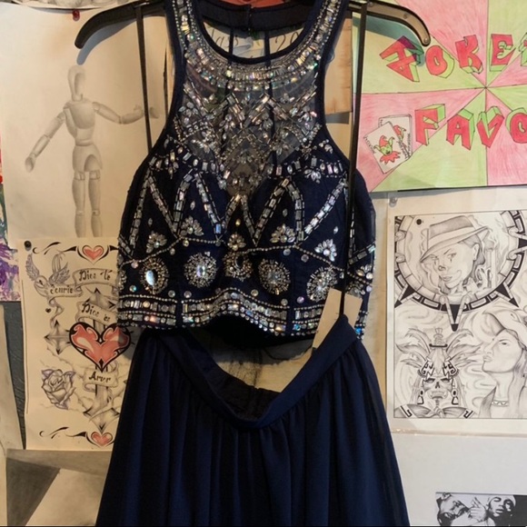 Navy blue homecoming dress - Picture 1 of 3